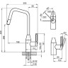 Смеситель для кухни GRANULA 8171 черный с выдвижным изливом 8171 CHEPHYII